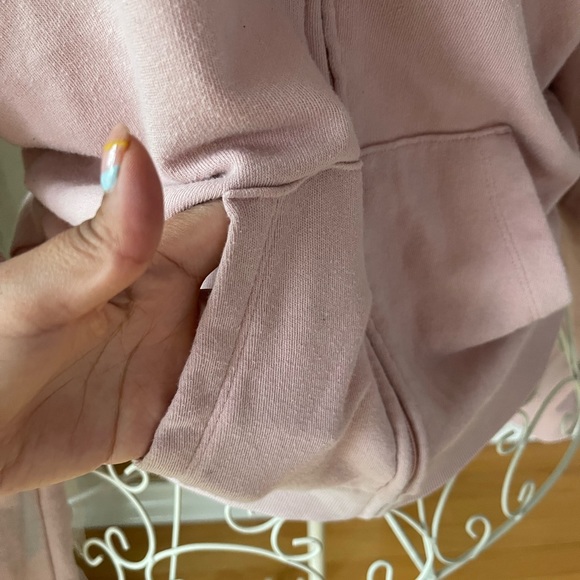 PINK Victoria Secret’s Pink Metal Snap Hoodie. - Picture 6 of 9